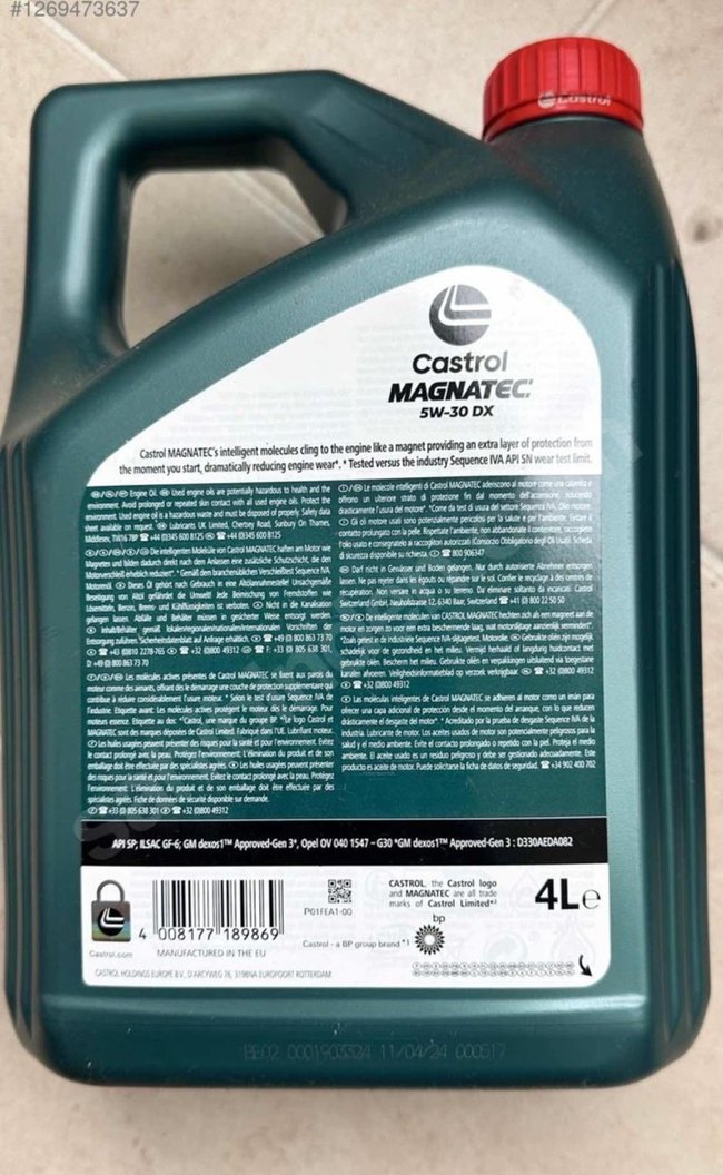 Castrol Magnatec 5W-30 Benzinli Motor Yağı 4L - Görsel 2