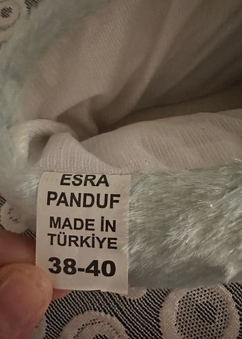 Kadın mavi peluş Tavşan Ev Terliği - Görsel 4