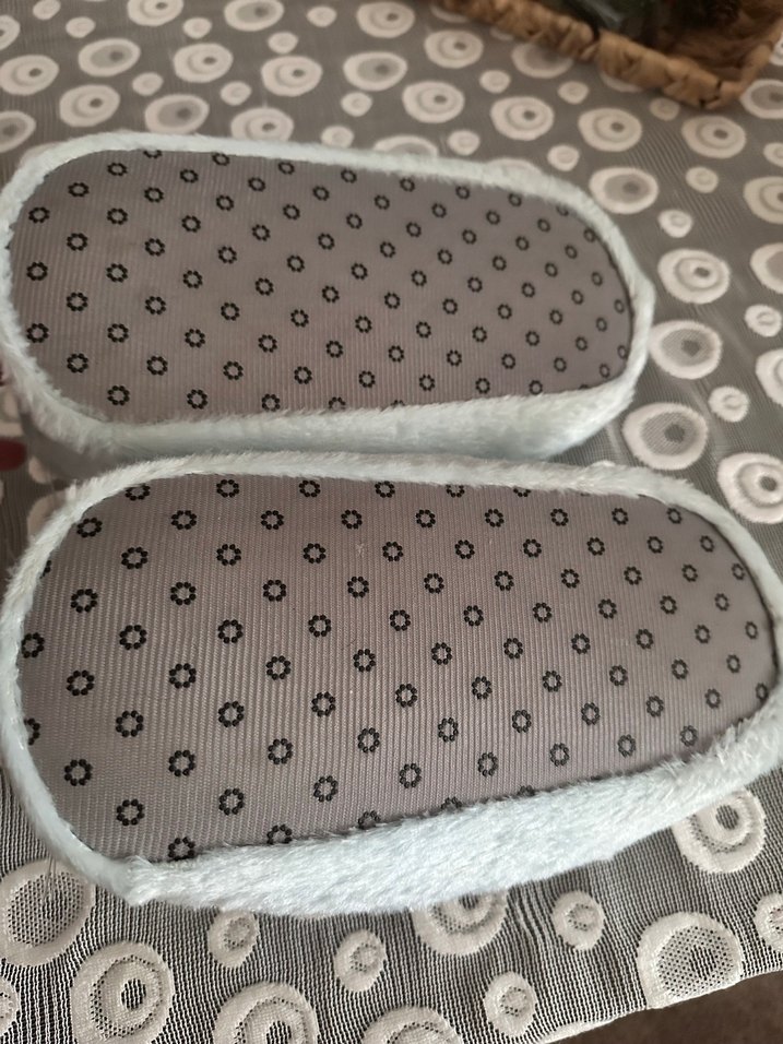 Kadın mavi peluş Tavşan Ev Terliği - Görsel 3