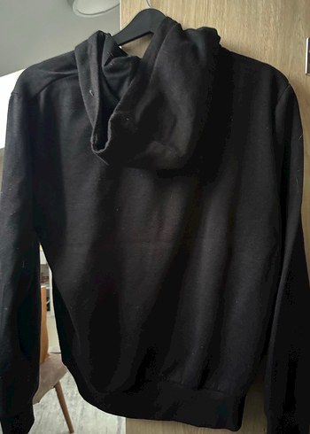 Kadın Siyah Kapüşonlu Sweatshirt - Görsel 2