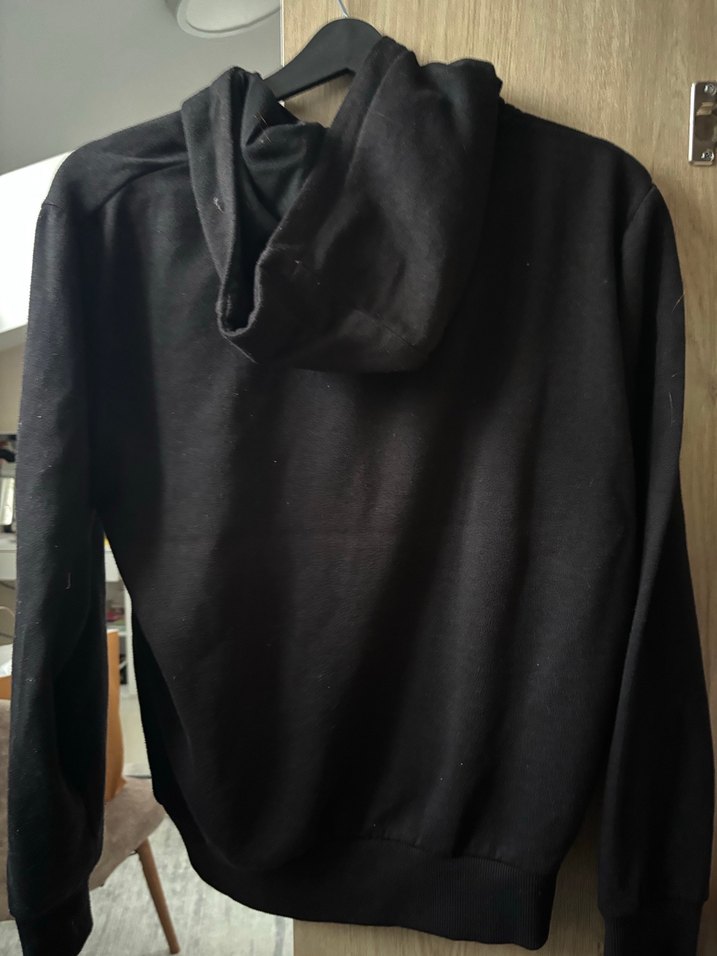 Kadın Siyah Kapüşonlu Sweatshirt - Görsel 2