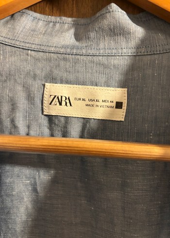 Mavi Keten Erkek Gömlek, Uzun Kollu, Regular Fit - Görsel 2