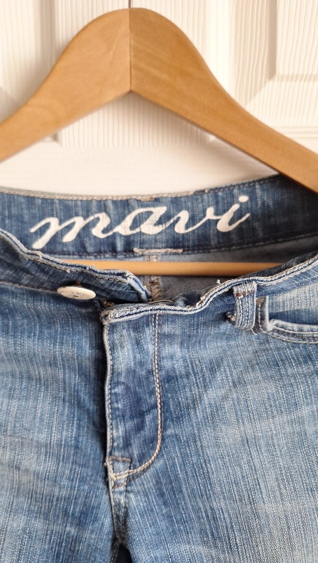 Mavi Kadın Bol Kesim Midi Kot Pantolon - Görsel 3