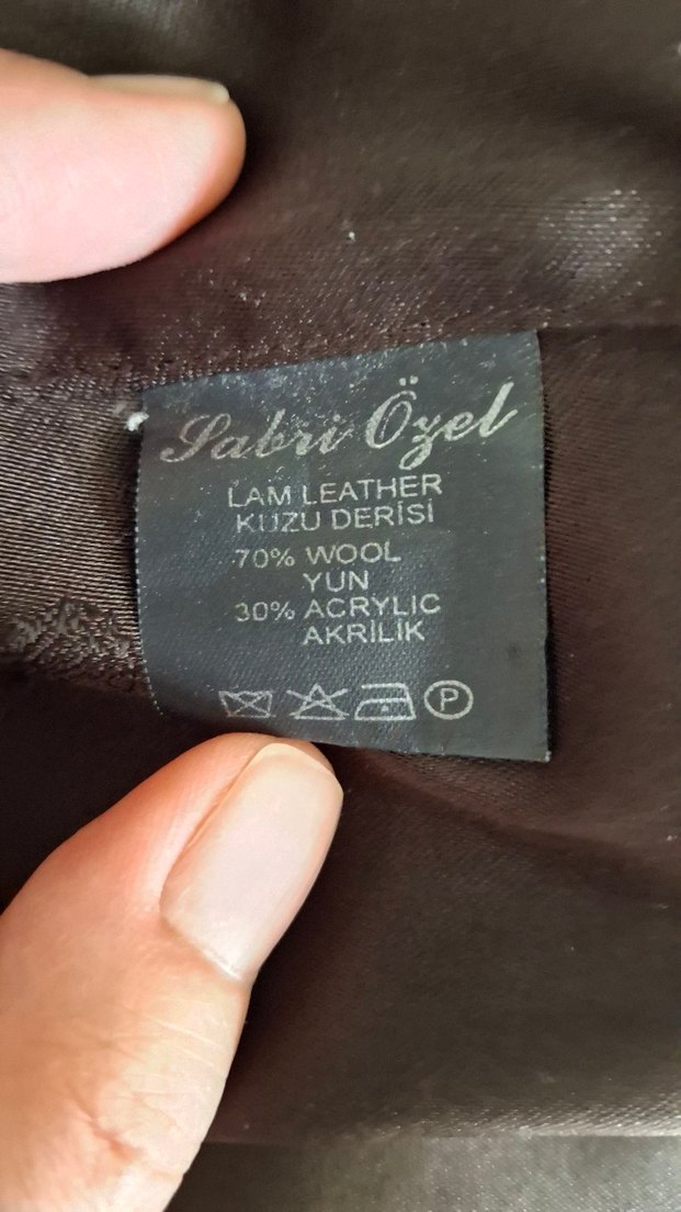 Kahverengi %100 Deri Biker Ceket - Görsel 5