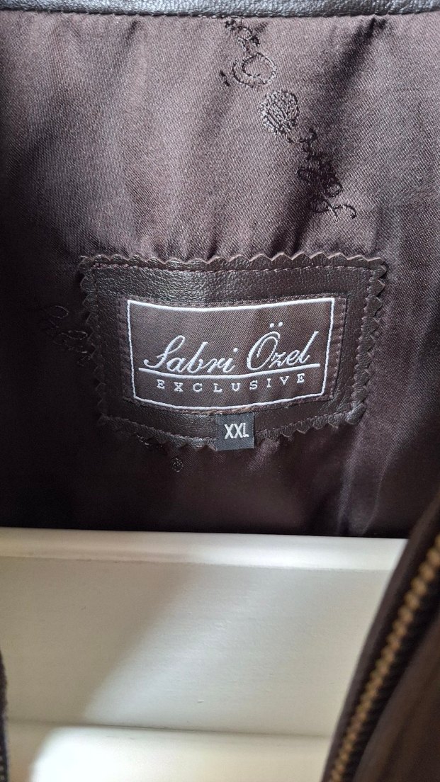 Kahverengi %100 Deri Biker Ceket - Görsel 2