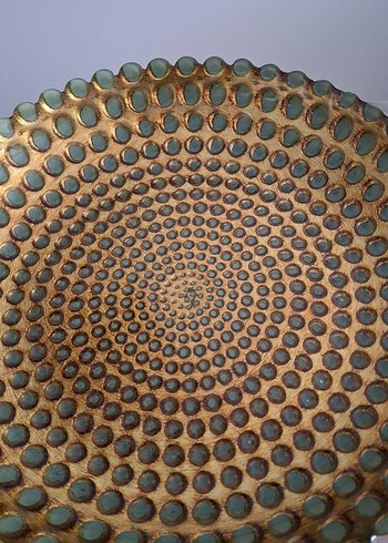 Altın Renkli Yılan Desenli Bohem Tabak - Görsel 2