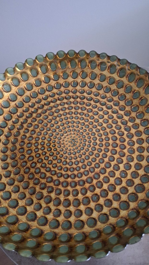 Altın Renkli Yılan Desenli Bohem Tabak - Görsel 2