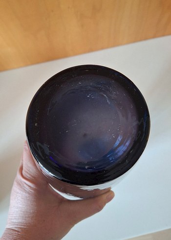 Koyu Mavi Cam Vazo - Görsel 5