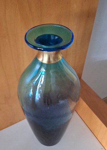 Koyu Mavi Cam Vazo - Görsel 2