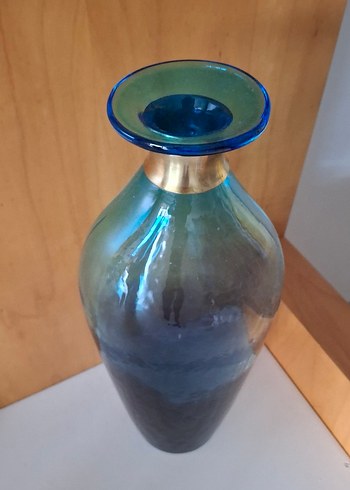 Koyu Mavi Cam Vazo - Görsel 3