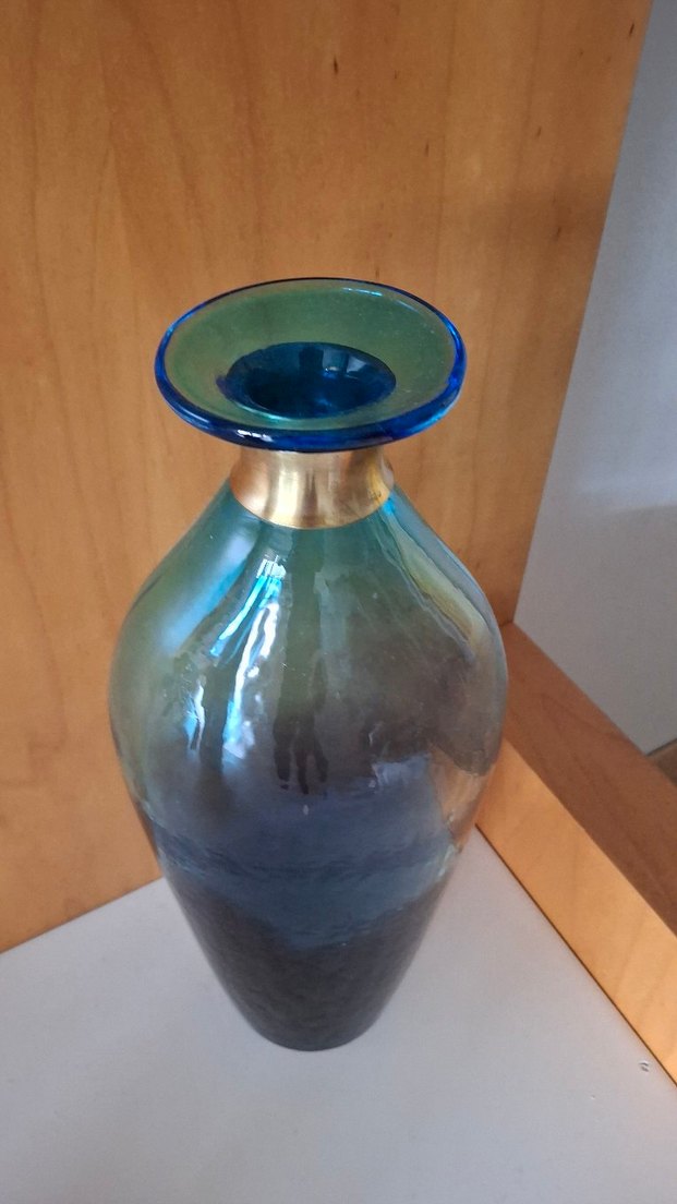 Koyu Mavi Cam Vazo - Görsel 2