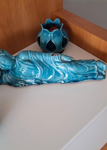 Parlak Turkuaz Renkli Figürin - Görsel 12