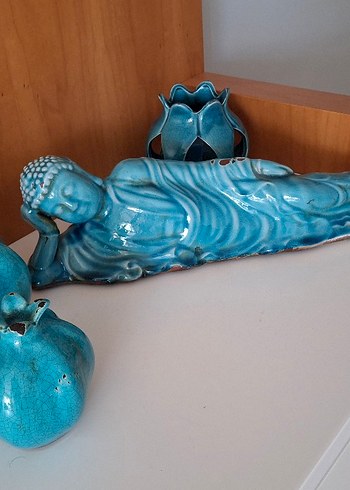 Parlak Turkuaz Renkli Figürin - Görsel 13