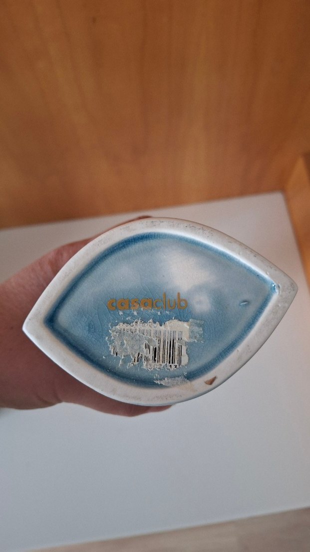 Uzun Mavi Seramik Vazo - Görsel 3