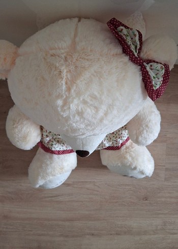 Beyaz Peluş Ayıcık Oyuncak - Görsel 3