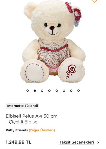 Beyaz Peluş Ayıcık Oyuncak - Görsel 5