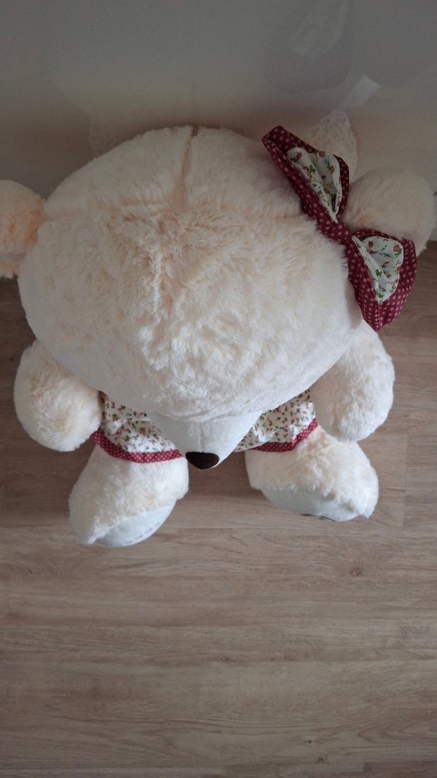 Beyaz Peluş Ayıcık Oyuncak - Görsel 3