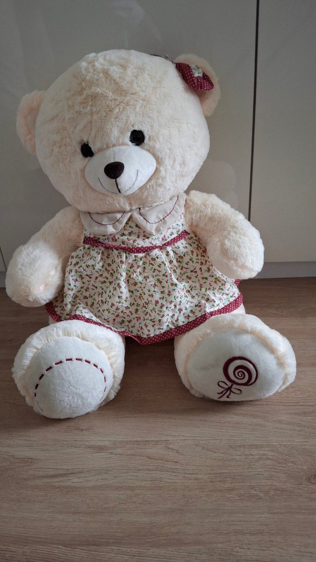 Beyaz Peluş Ayıcık Oyuncak - Görsel 2