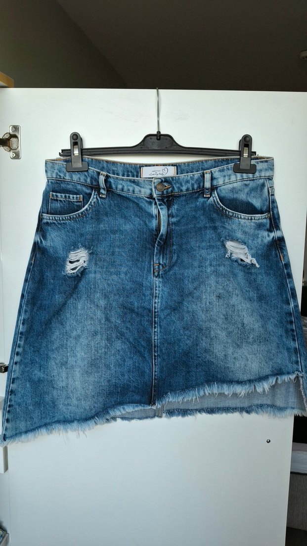 LOVE MY BODY MODA TUTKUSU CENGİZ ABAZOĞLU YAPIMI KOT ETEK - Görsel 3