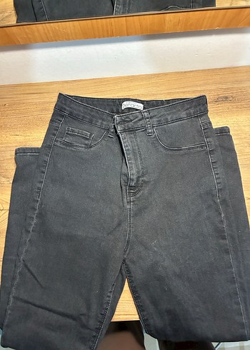 DeFacto Düğmeli antrasit Kadın Kot Pantolon - Görsel 3