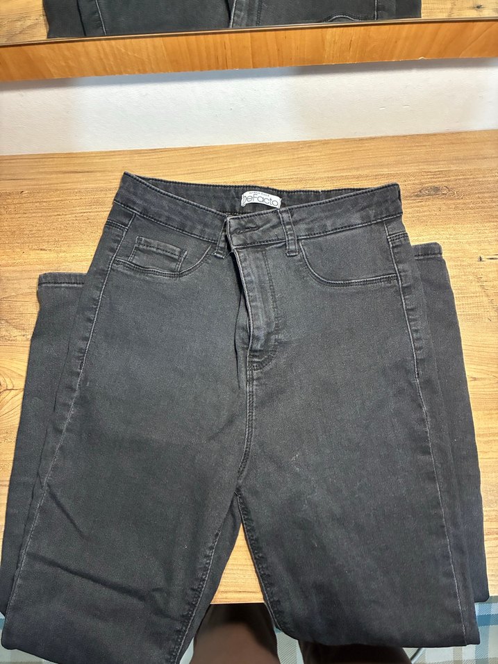 DeFacto Düğmeli antrasit Kadın Kot Pantolon - Görsel 5