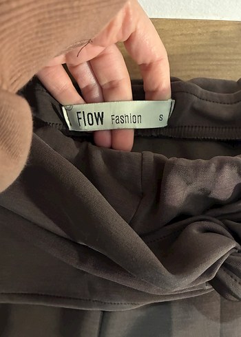 Detaylı Kadın Kahverengi ispanyol tayt - Görsel 3