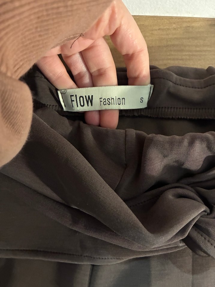 Detaylı Kadın Kahverengi ispanyol tayt - Görsel 3