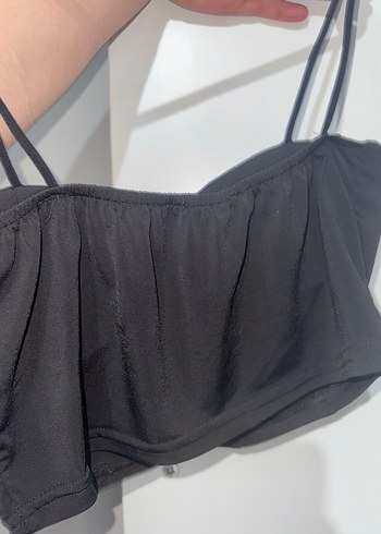 Siyah Minimalist Strappy Büstiyer - Görsel 2