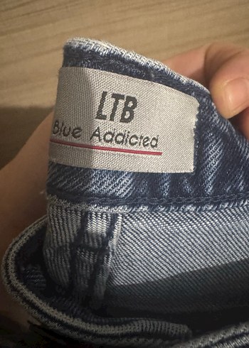 Yırtık Detaylı Mavi Salaş Denim Pantolon - Görsel 3