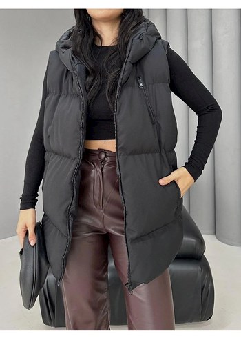 Kadın Kapüşonlu Şişme Yelek - Görsel 2