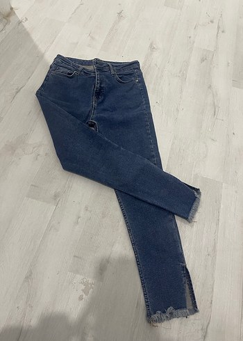 Kadın Mavi Denim Midi Kot Pantolon - Görsel 3