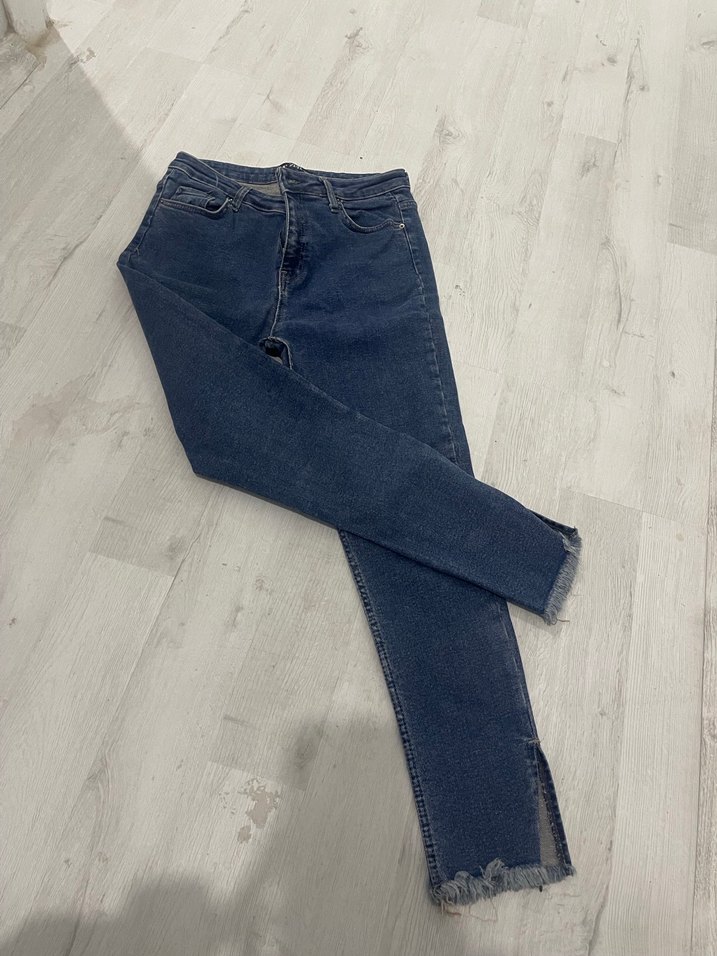 Kadın Mavi Denim Midi Kot Pantolon - Görsel 3