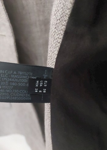 Massimo Dutti Bej Keten Kadın Blazer Ceket - Görsel 4