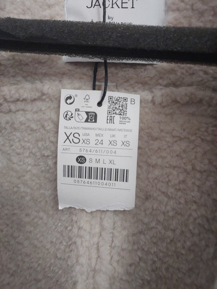 Stradivarius Kürklü Süet Kısa Kadın Ceket - Görsel 4