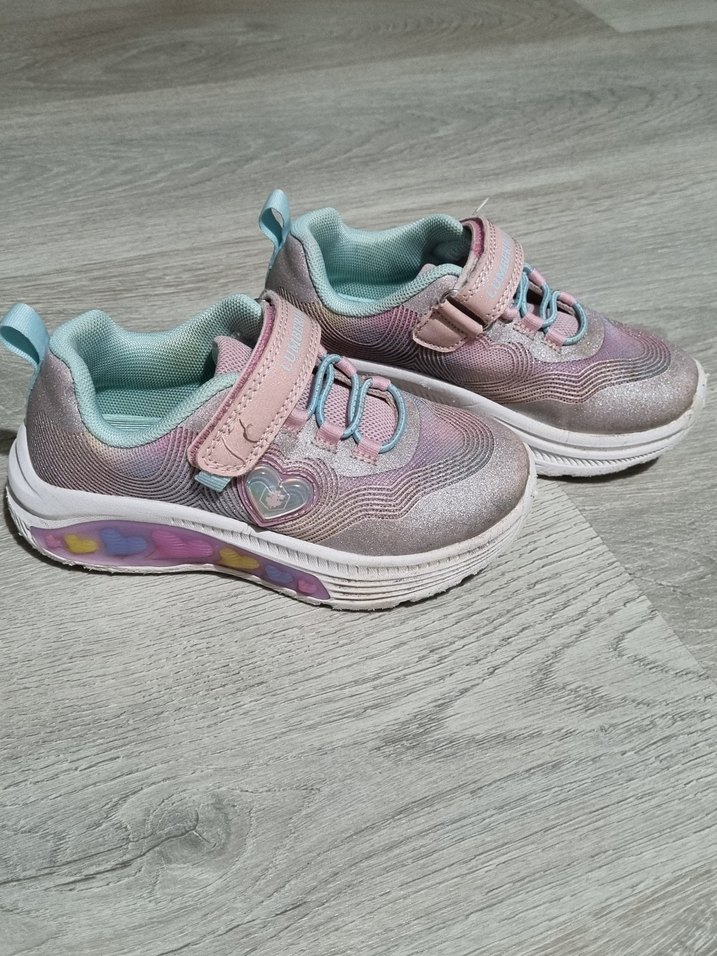 Kız Çocuk Pudra Bağcıksız Işıklı Spor Ayakkabı - Görsel 2