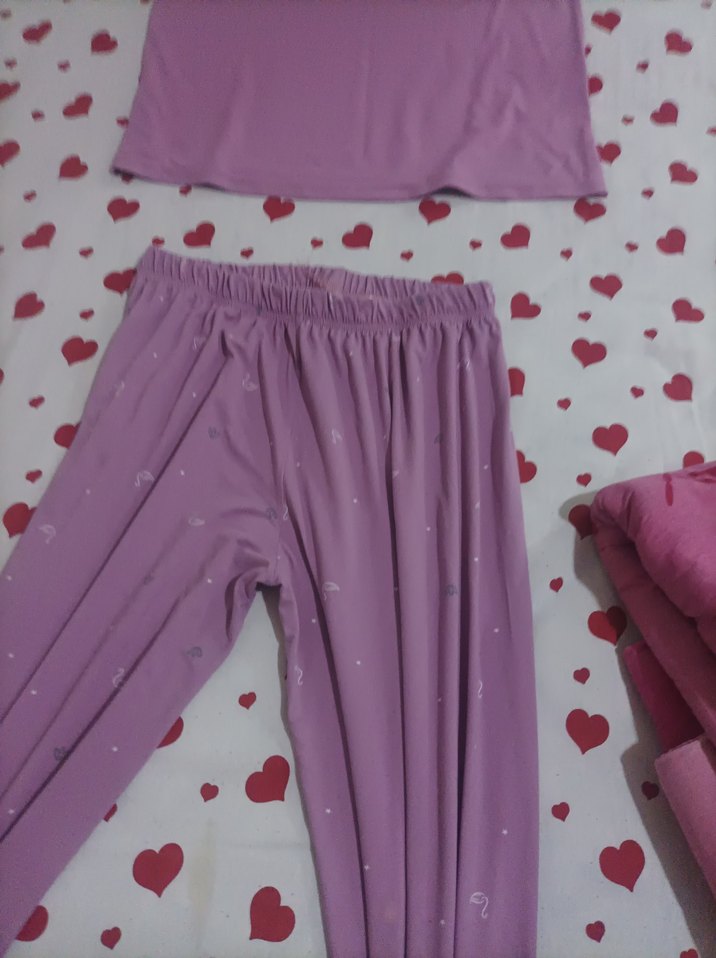 Mor Rahat Askılı Kadın Pijama Takımı L beden - Görsel 2