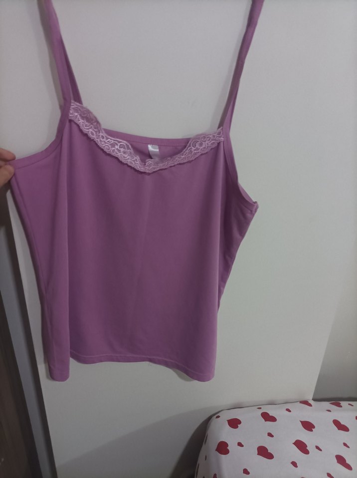 Mor Rahat Askılı Kadın Pijama Takımı L beden - Görsel 4