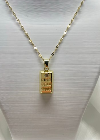 Altın Renkli Zincir Detaylı Mini Kolye - Görsel 2