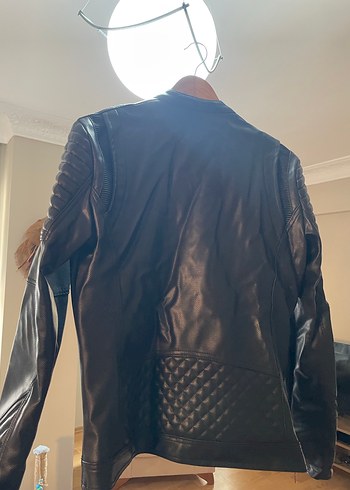 Siyah Deri Ceket Erkek - Görsel 3