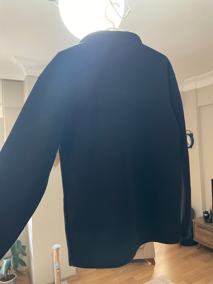 Düğmeli Siyah Unisex ceket - Görsel 2