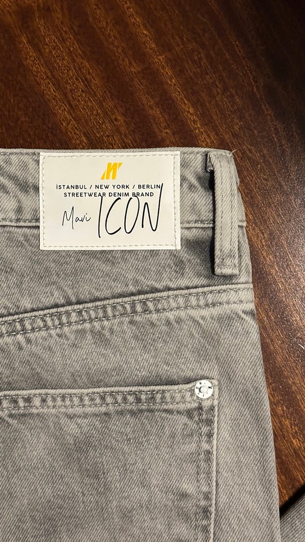 Mavi Icon yüksek bel geniş paça jean - Görsel 3