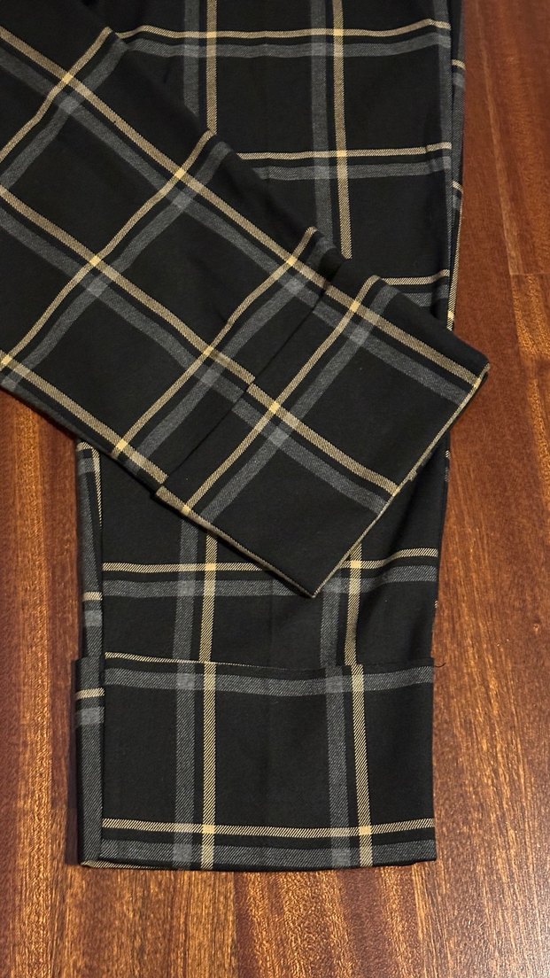 Zara geniş kesim midi desenli kumaş pantolon - Görsel 2