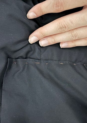 Siyah Fermuarlı Kadın Kışlık Mont - Görsel 3