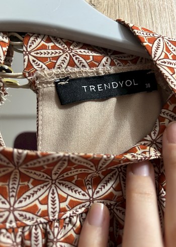 Bej Bağcıklı Bohem Kadın Midi Elbise - Görsel 6