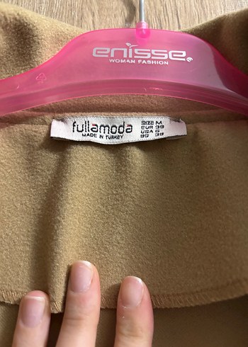 Düğmeli Bej Mini Kadın Ceket - Görsel 4