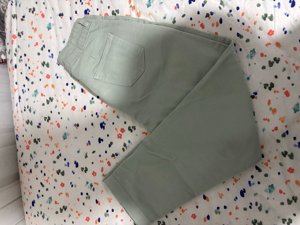 Su Yeşili Kadın Bol Kesim Kot Pantolon - Görsel 4