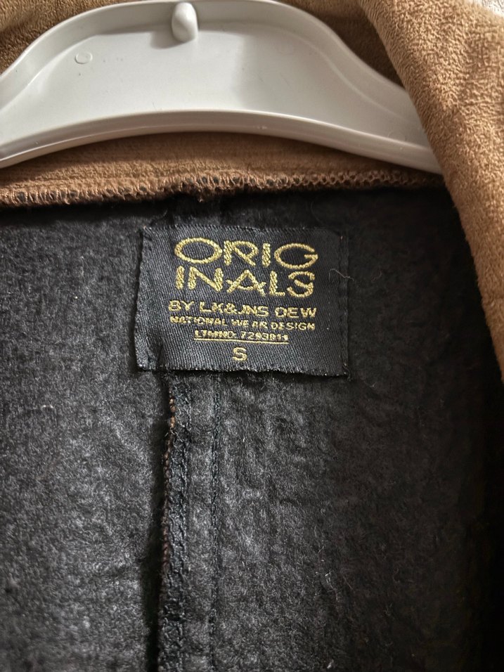 Düğmeli Kahverengi Keten Kadın Kaban - Görsel 3