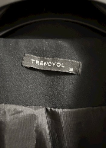 Düğmeli Siyah Midi Ofis Blazeri - Görsel 3