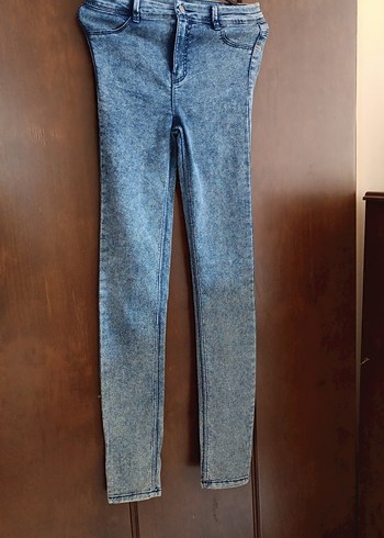 Diğer Gri mavi Tonlarda kız çocuk pantolon tayt Denim Jean