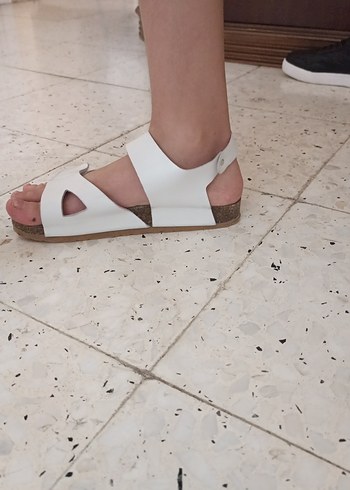 36 Beden beyaz Renk Beyaz renk mantar taban sandalet